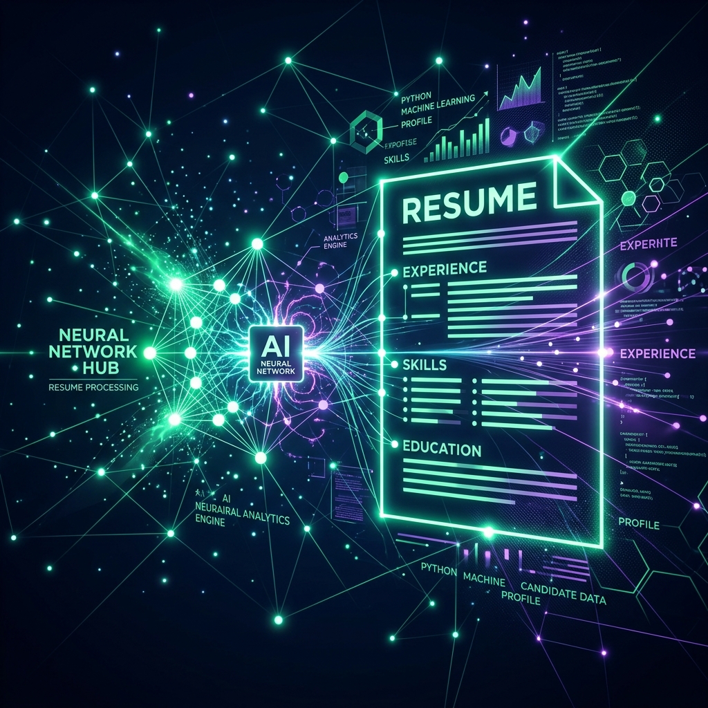 AI analyzing resume representation